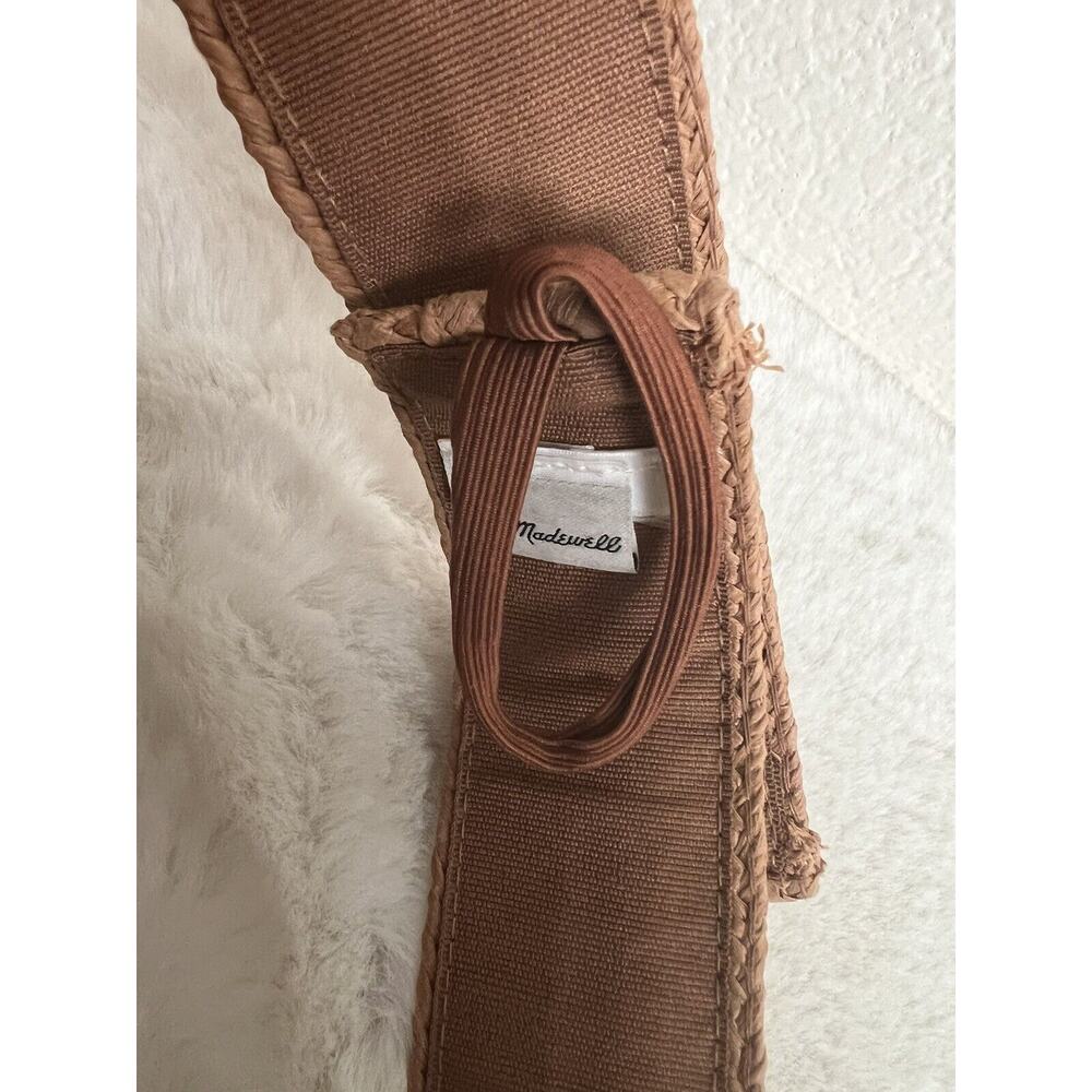 Madewell Womens Packabale Visor Hat Straw Brown Adjustable Beach One Size - Picture 10 of 10